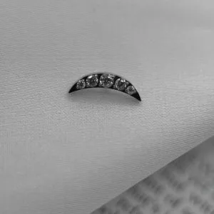Топ с кристаллами Swarovski маркиз темный кристалл