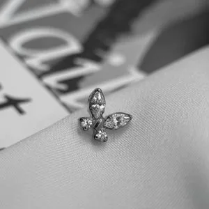 Топ с кристаллами Swarovski цветок миниатюрный