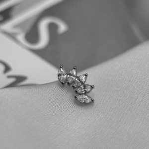 Топ с кристаллами Swarovski снежинка с лучами