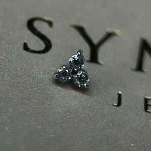 Накрутка Trinity из белого золота 4 mm