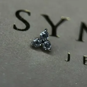 Накрутка Trinity из белого золота 4 mm