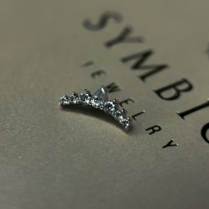Накрутка Princess Di II из белого золота