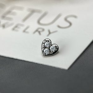 Накрутка Sweet Heart из белого золота