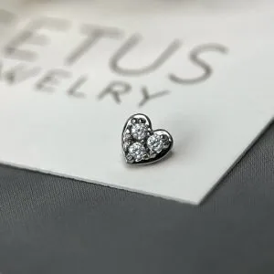 Накрутка Sweet Heart из белого золота