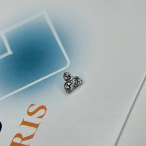 Накрутка Threeleaf из белого золота