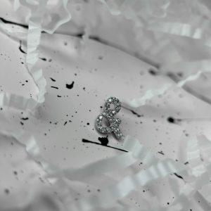Накрутка с кристаллами Swarovski мини цветок