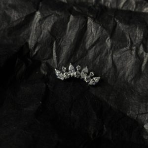 Накрутка Prium из титана кристаллы Swarovski средние