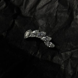 Накрутка Prium из титана кристаллы Swarovski мелкие